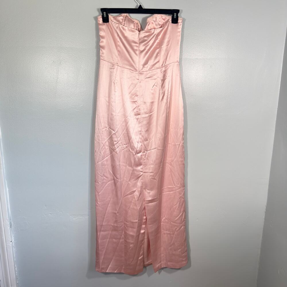 Meshki Alanis Strapless Maxi Dress Gown Cowl Neck Blush Pink Wedding Guest XXL - Picture 3 of 10